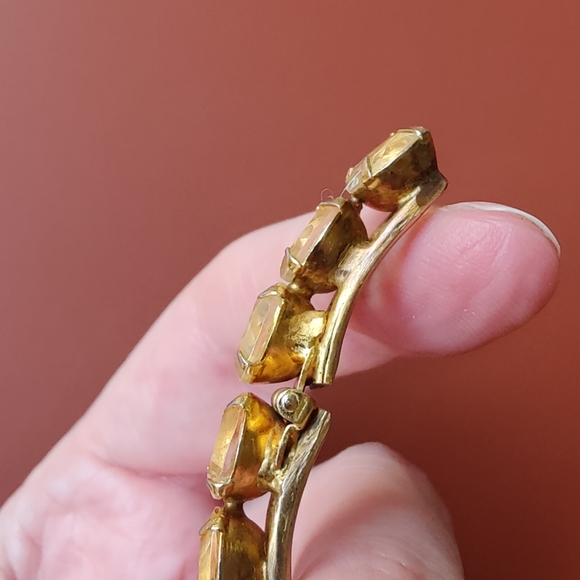 Bounkit I Stunning GP Citrine Hinged Cuff bracelet - Picture 10 of 15